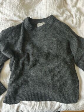 Everlane Cozy Charcoal Crewneck Sweater